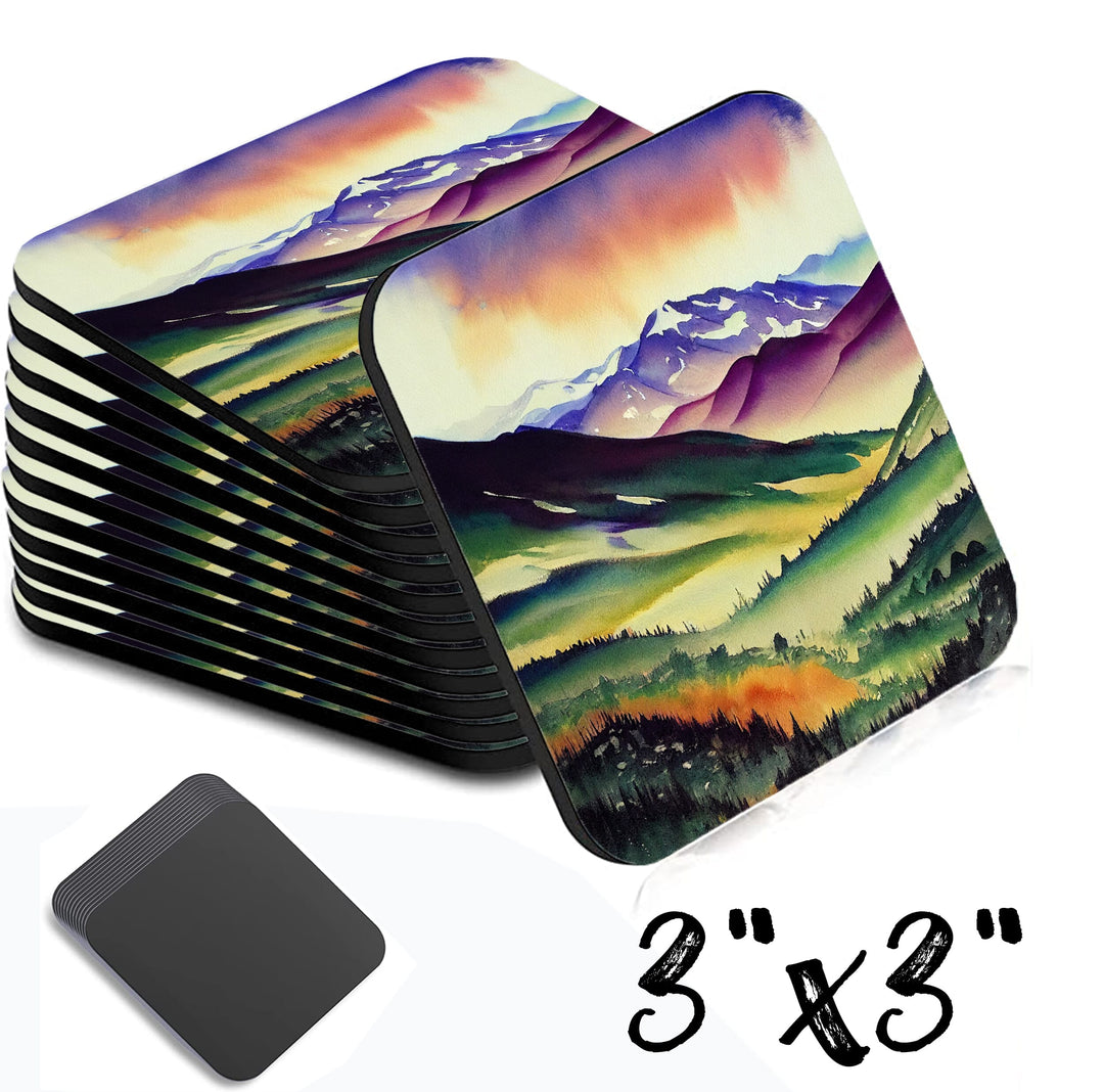 Colorful Valley Square Magnet 3 Inch