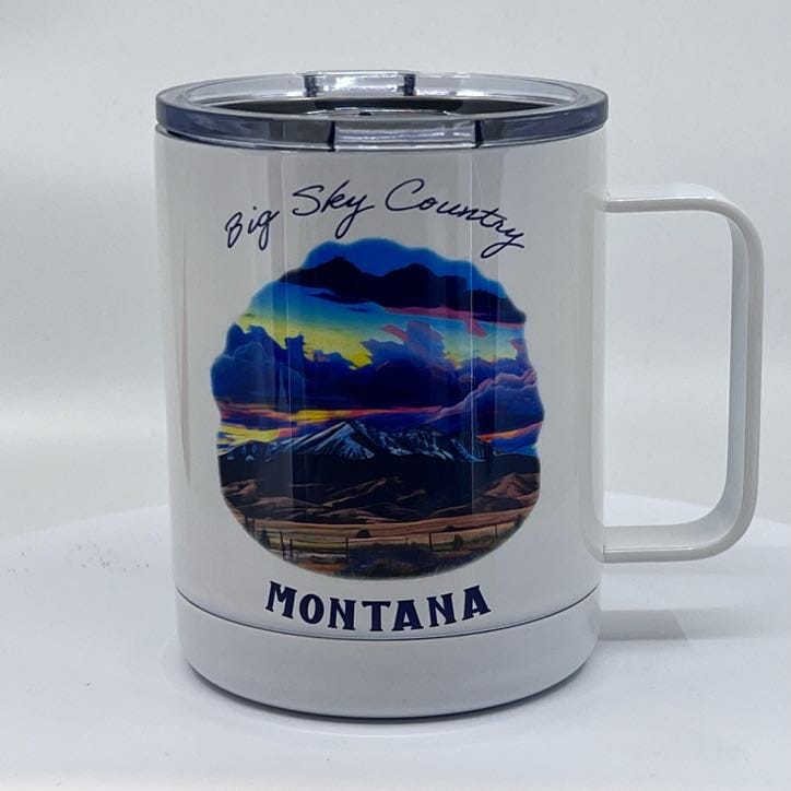 Snowy Mountain Sunrise 10 oz Stainless Coffee Mug