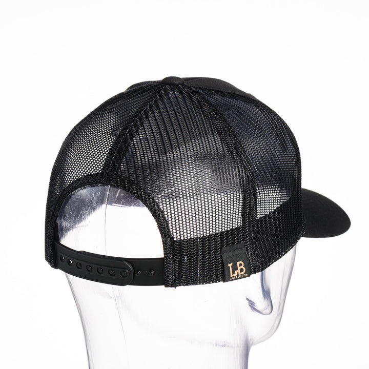 Grizzly Teal Copper & Mahogany Wood Plate Patch Trucker Cap - Black