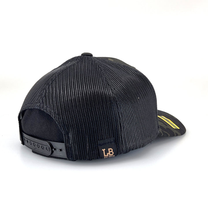 Missoula MT Wood Patch Plate Trucker Cap - Black Camo