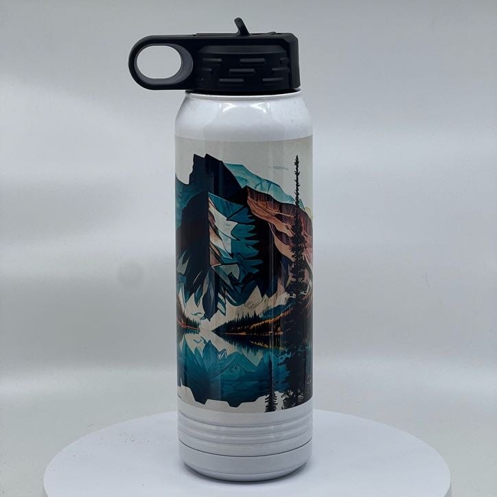 Stained Glass Glacier 30 oz Insulated Water Bottle