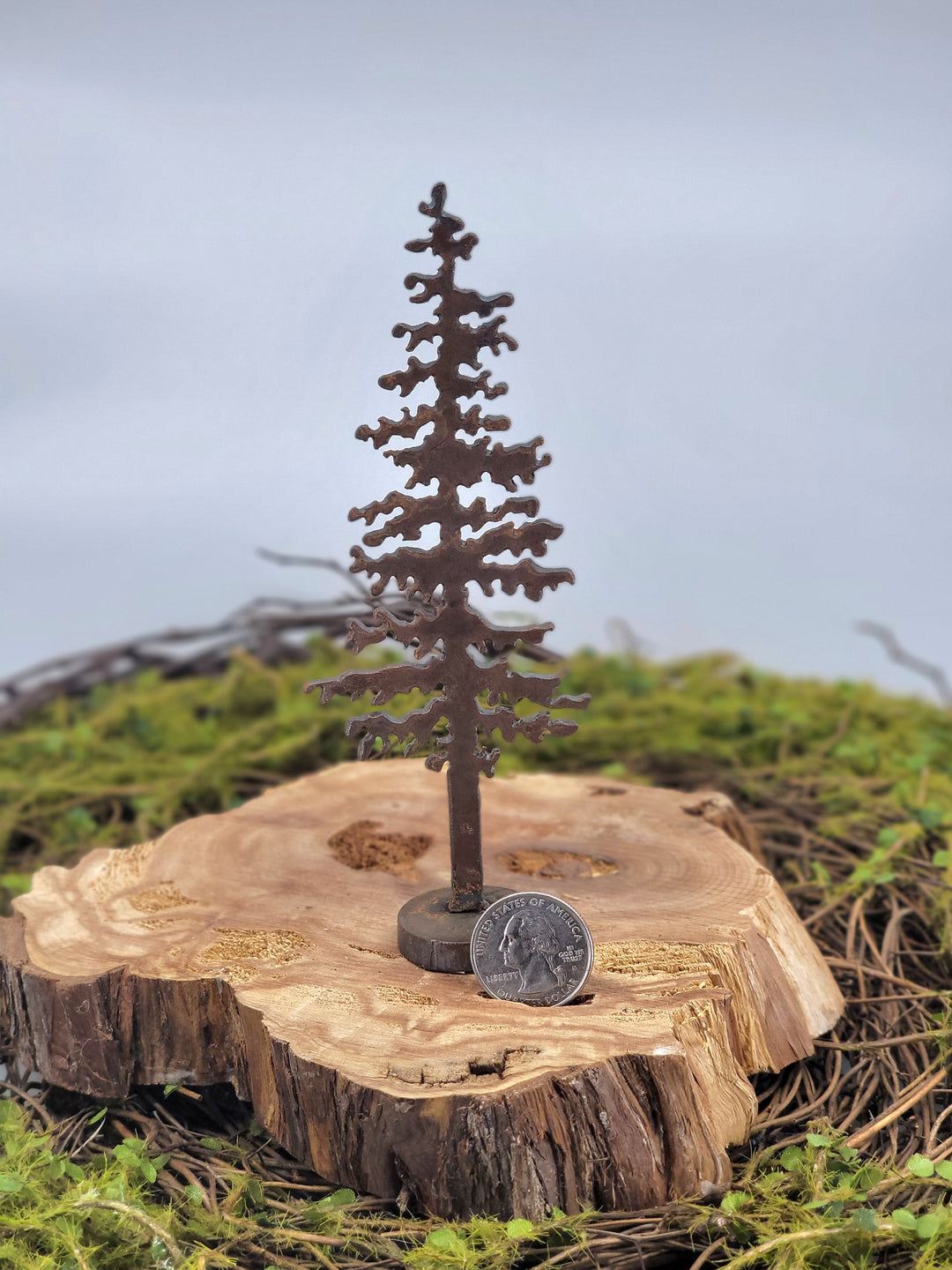 Single Mini Tree Metal Art