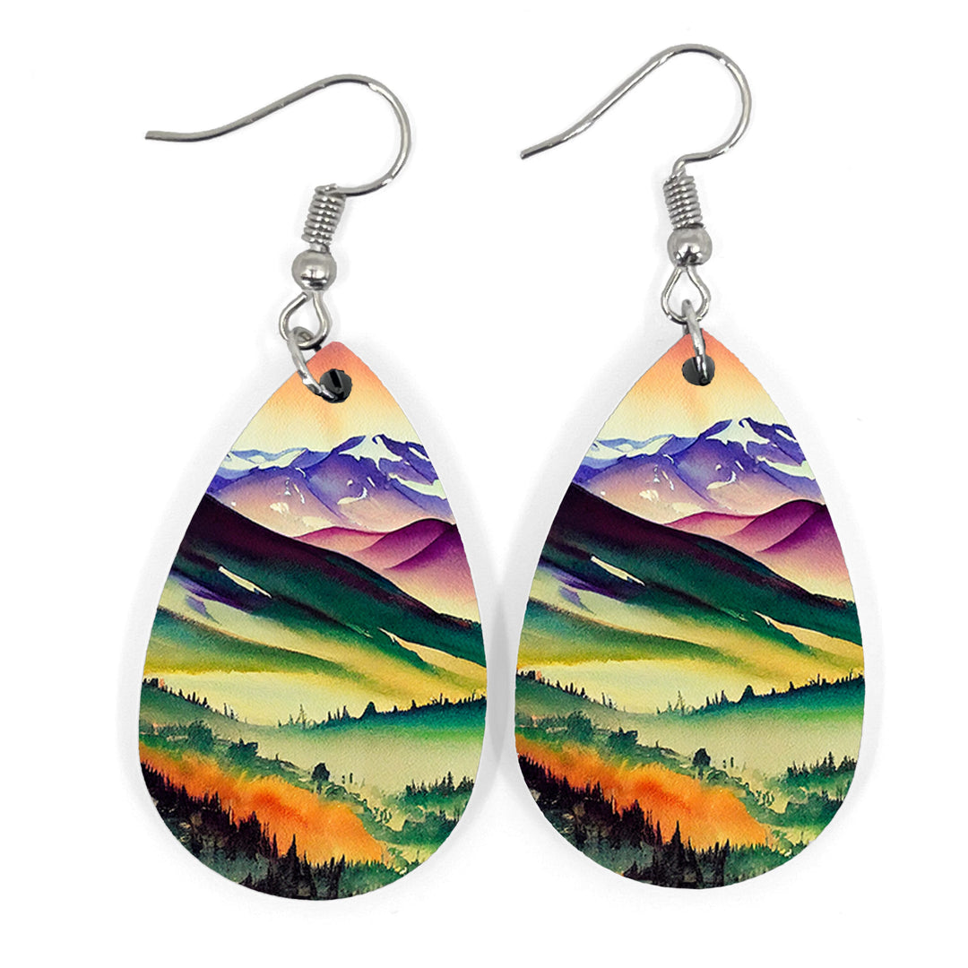 Colorful Valley Teardrop Earring