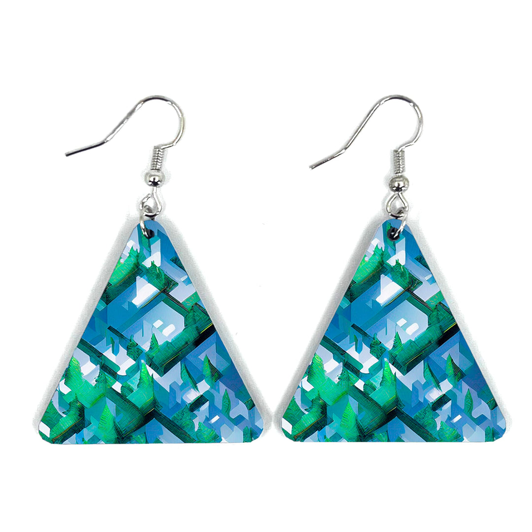 Cube Forest Triangle Earring