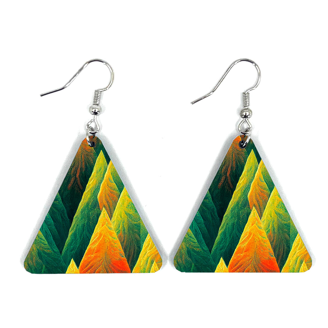 Jagged Trees Triangle Earring