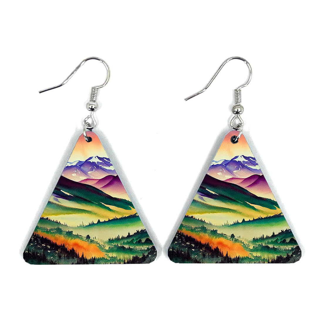 Colorful Valley Triangle Earring
