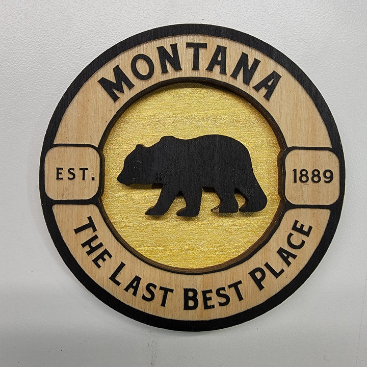 3D Wood MT Bear Magnets