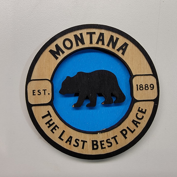 3D Wood MT Bear Magnets