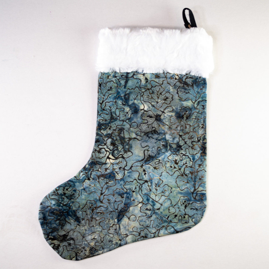 Cotton Pattern Holiday Stocking w/Ripstop Lining Christmas Stocking Last Best Supply Co Grape Vine