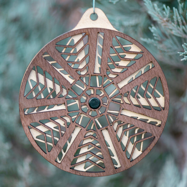Tactile Wood Ornament Ornament Presents of Mind Style 1